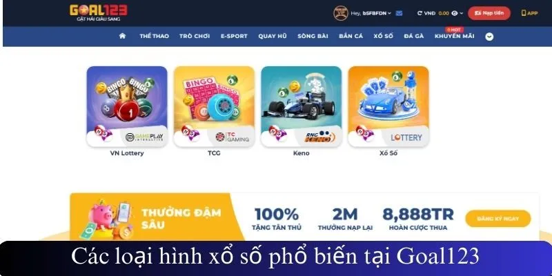 Các loại hình xổ số phổ biến tại Goal123